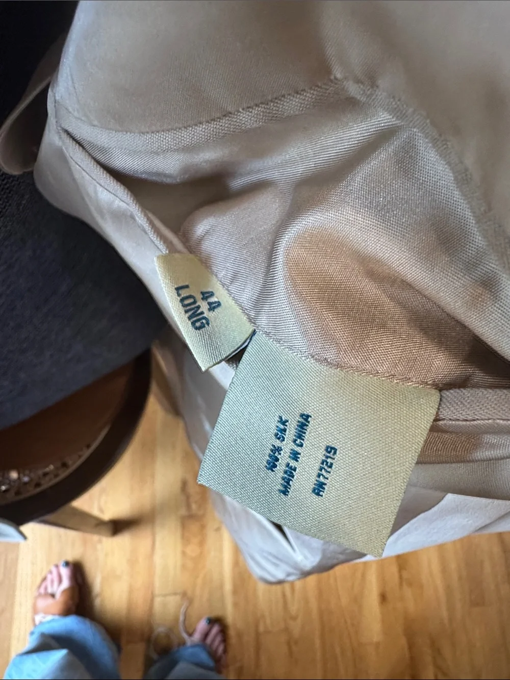 Vintage Joseph & Feiss 100% Silk Tan Blazer - Men's 44 Long